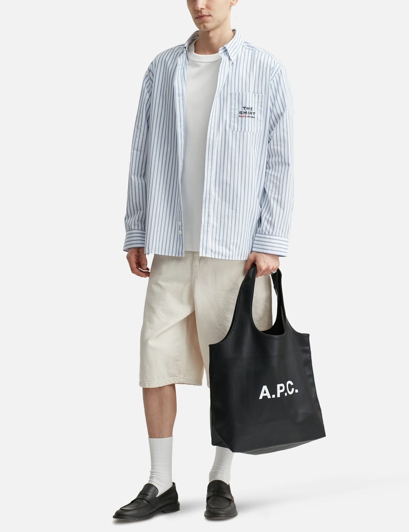 A.P.C. Journal Satchel - Japanese denim satchel with adjustable