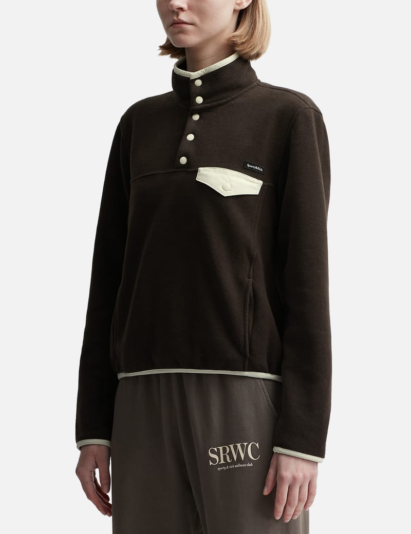 Sporty & Rich - Buttoned Polar Sweatshirt | HBX - Globally