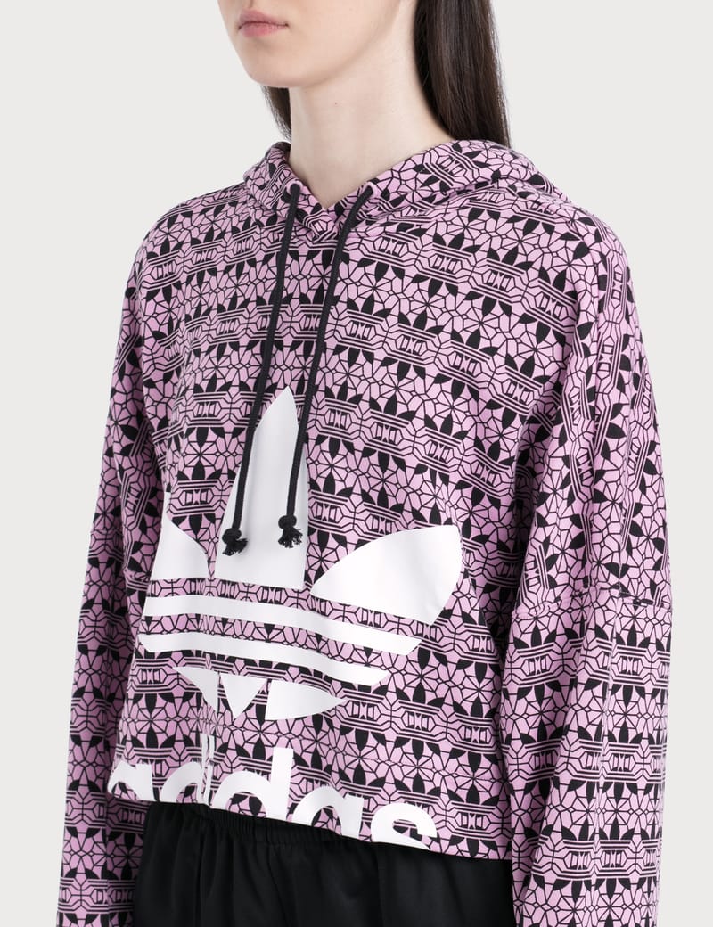 Adidas Originals Trefoil Allover Print Hoodie HBX Globally