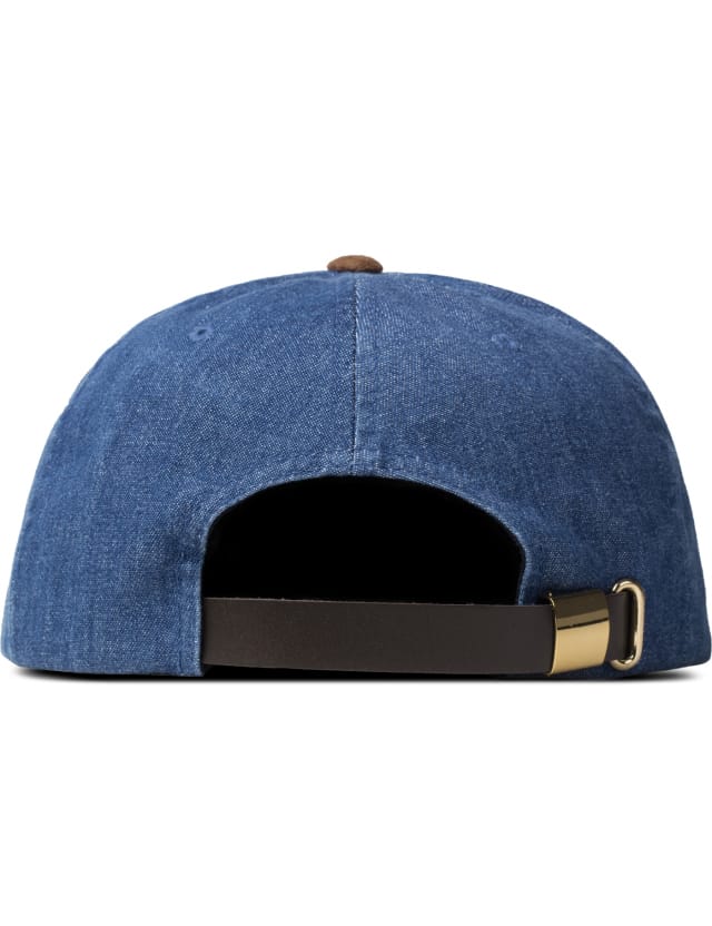 Stüssy - Indigo Smooth Stock Denim Strapback Cap | HBX