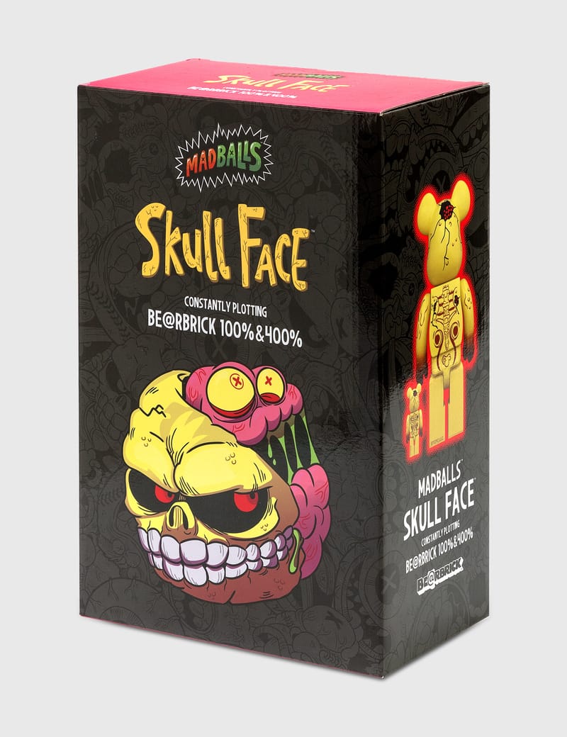 Medicom Toy - Be@rbrick Skull Face 100% & 400% Set | HBX