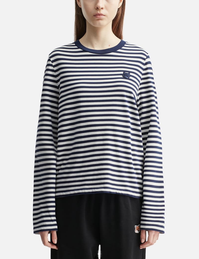 Maison Kitsuné - Bold Fox Head Patch Multi Stripes Regular