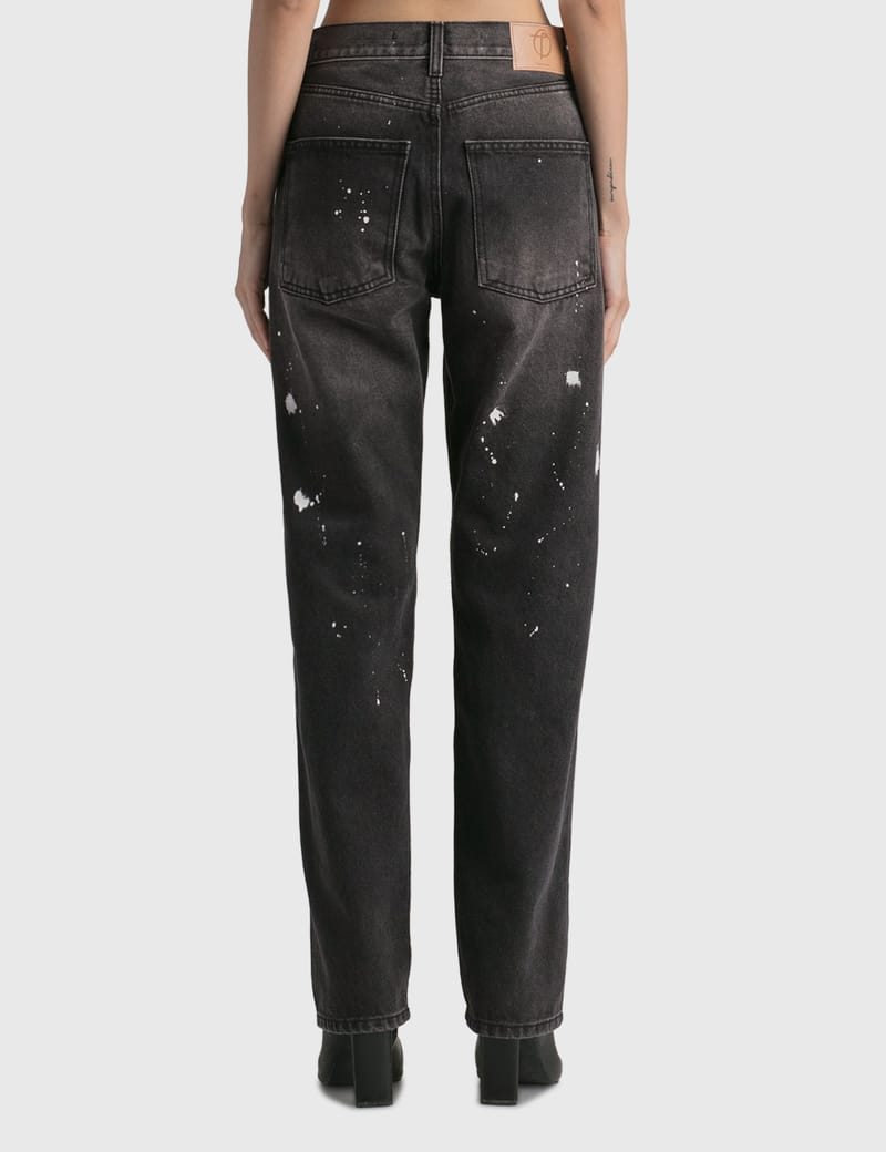 【OPEN YY】 PAINT DROP JEANS BLACK Open YY - PAINT DROP JEANS | HBX - Globally Curated Fashion