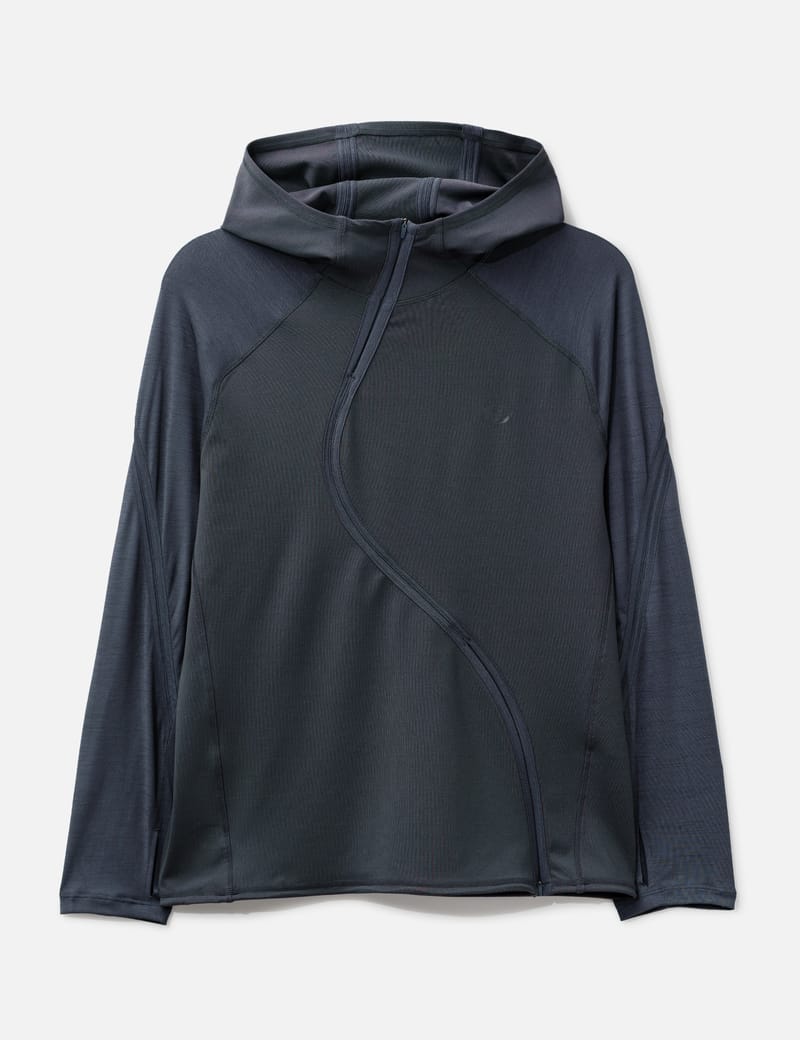 San San Gear Kapas Knit Zip-Up - Mint color-block hoodie with 2