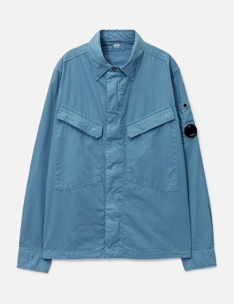 ジャケット・アウター C.P. COMPANY ORGANIC GABARDINE OVERSHIRT C.P. Company - Organic Gabardine Lens Zipped Overshirt | HBX