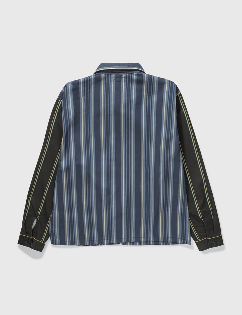 Stüssy - Mix Stripe Zip Up Work Jacket | HBX - Globally
