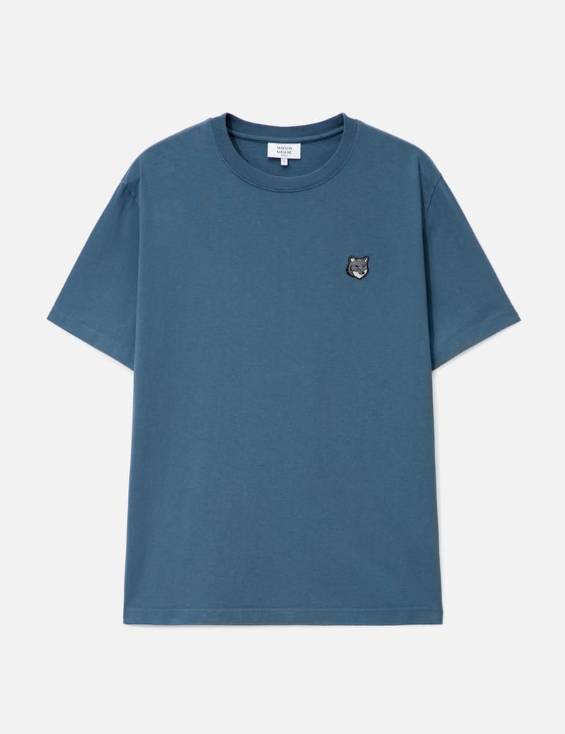 メゾン キツネ トリコロール フォックス パッチ クラシック マリン Tシャツ メゾンキツネ - トリコロール フォックス パッチ クラシック マリン T