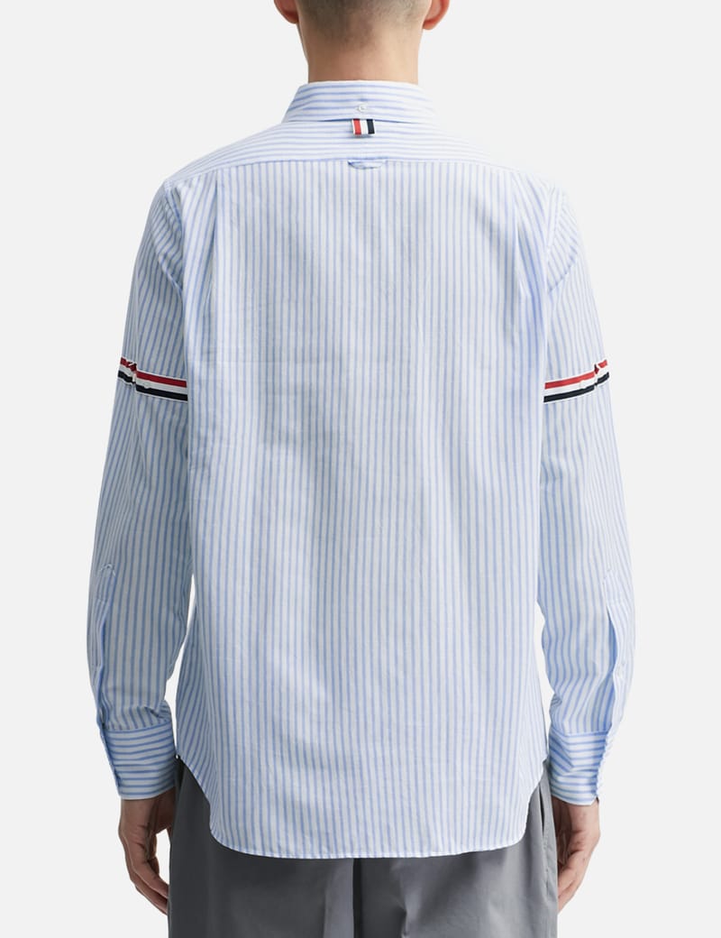 THOM BROWNE ボタンダウンシャツ サイズ3 THOM BROWNE Slim-Fit Button-Down Collar Logo-Appliquéd