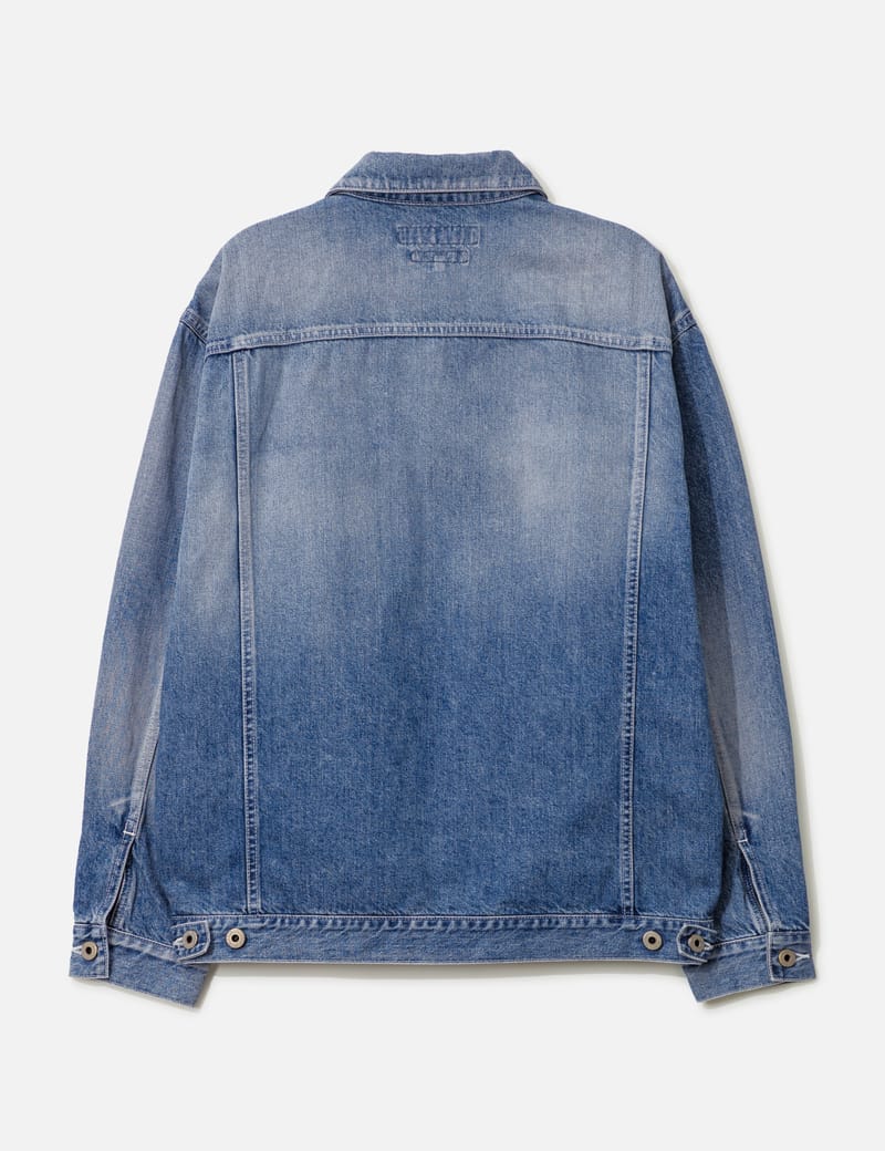 FDMTL Third Third Jacket 3YR Wash - Indigo Japanese denim with