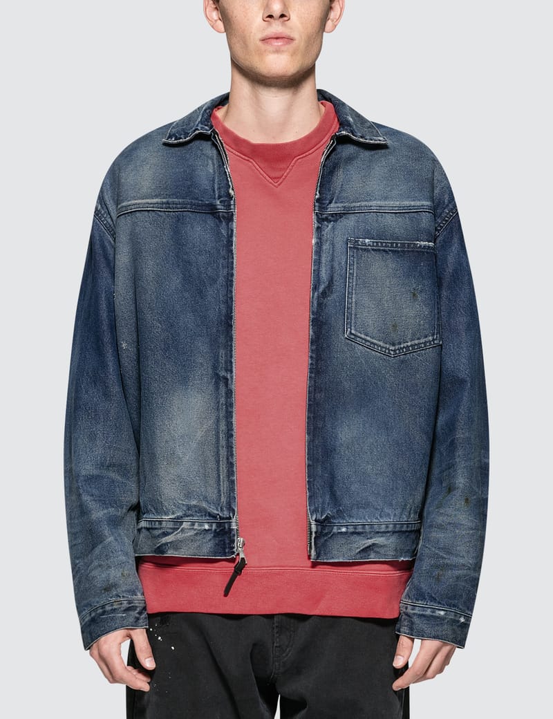 John elliott sale denim zip blouson