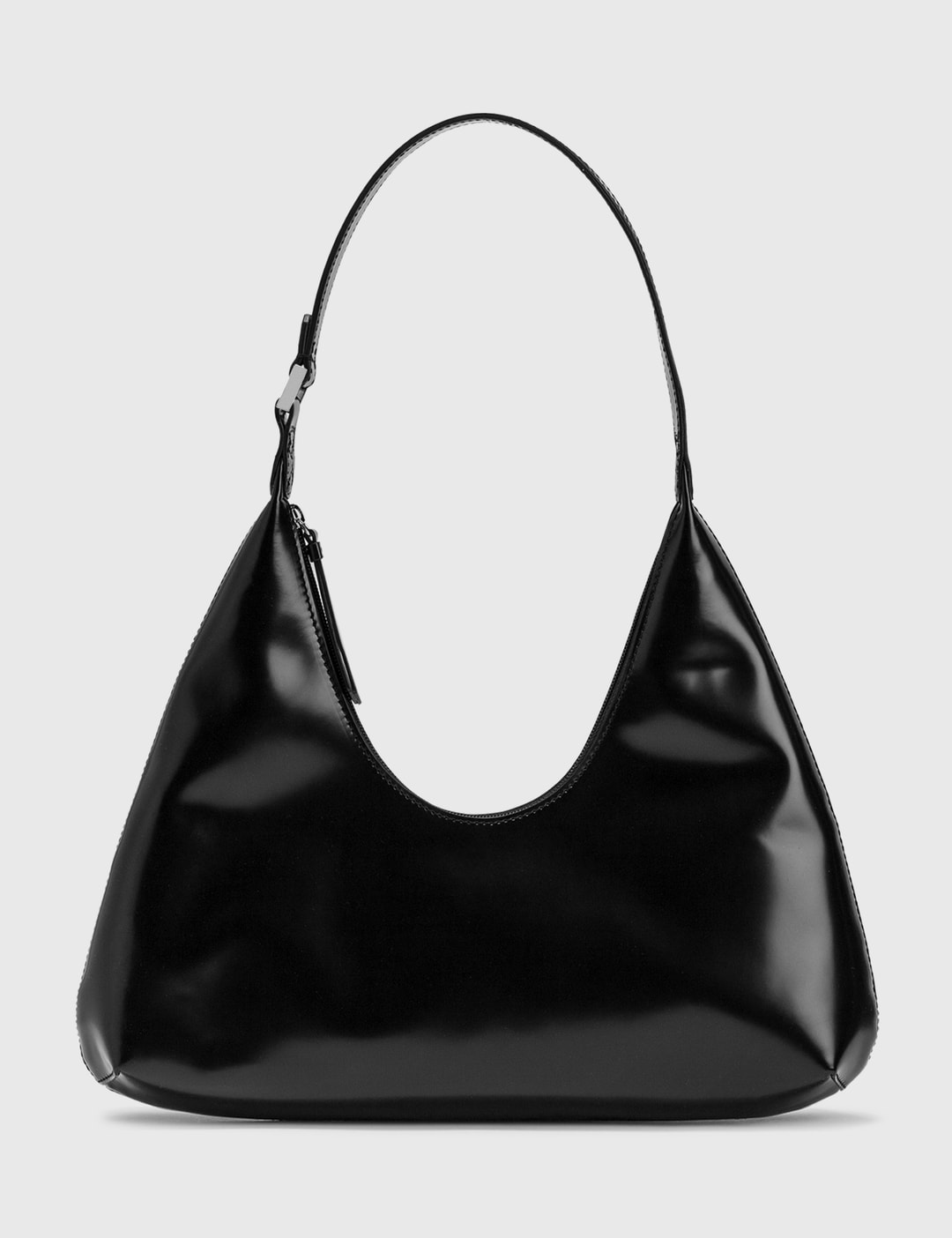 BY FAR Amber Black Semi Patent Leather Bag HBX Globally Curated