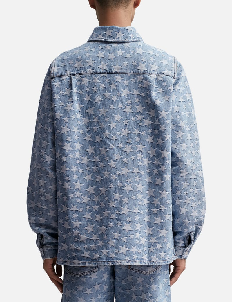 ERL - Unisex Denim Jacquard Overshirt | HBX - Globally Curated