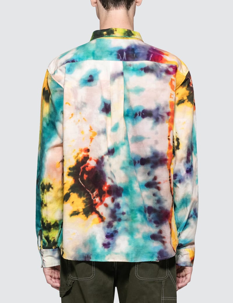 Stüssy - Tie Dye Work L/S Shirt | HBX - Globally Curated Fashion