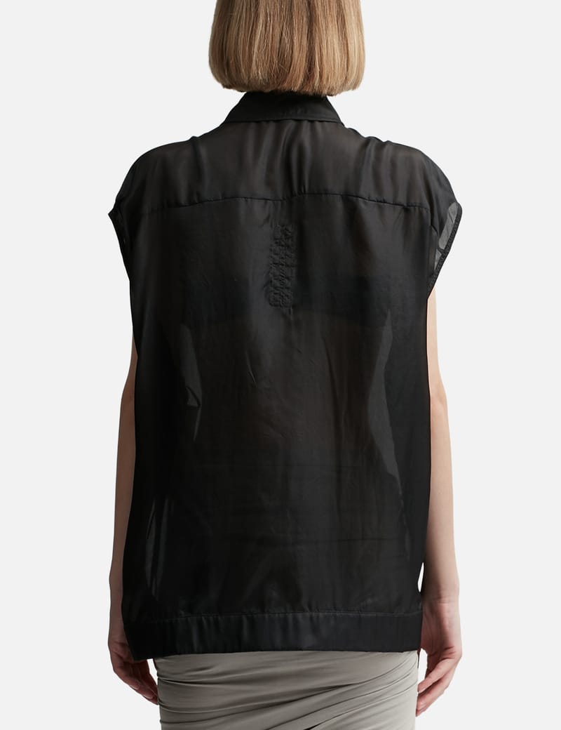 【Rick Owens】 SLEEVELESS JUMBO OUTERSHIRT Rick Owens Sleeveless Jumbo Outershirt - Feuille Luxury