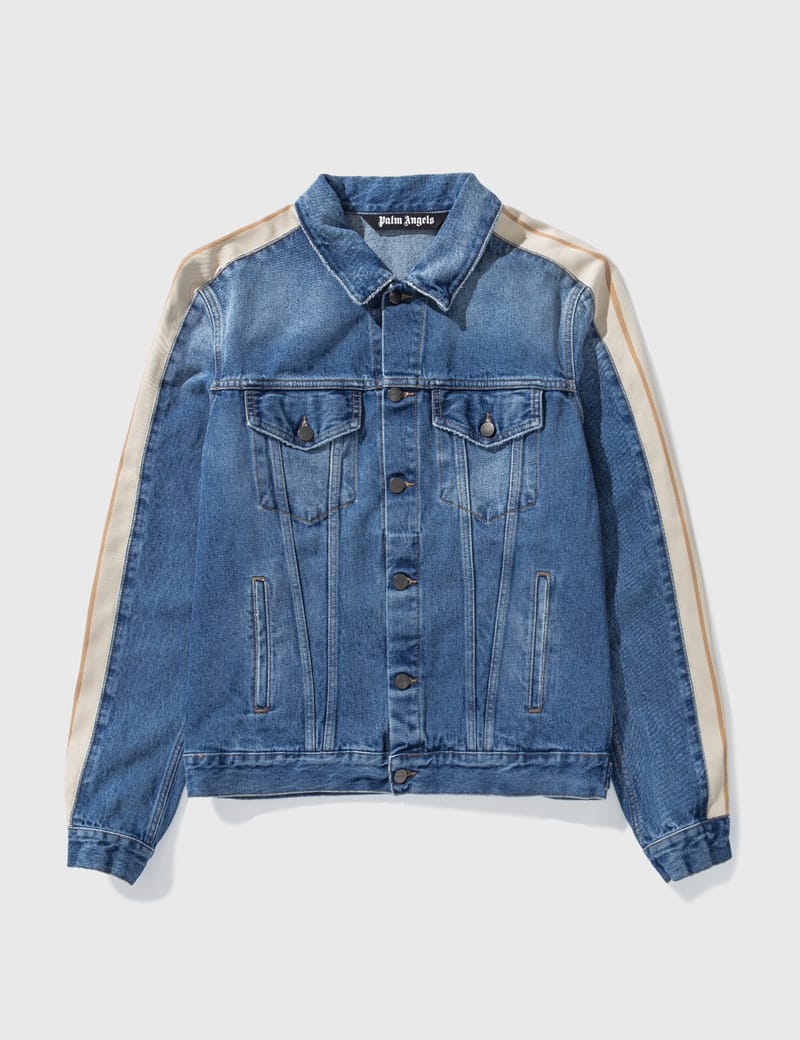 Palm Angels - インディゴ トラック デニム ジャケット | HBX Palm Angels - インディゴ トラック デニム ジャケット | HBX
