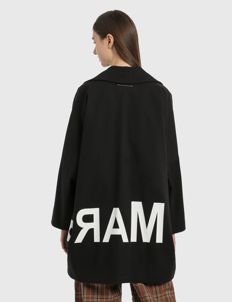 MM6 Maison Margiela - Oversized Reversed Logo Coat | HBX