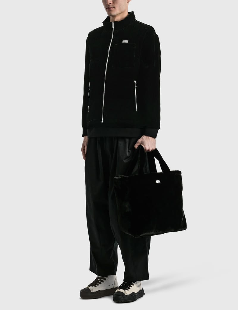 TEAM WANG design - Printed Logo Velvet Down Vest | HBX