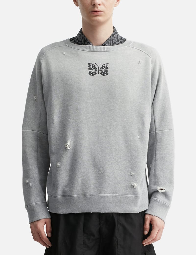 Needles Deconstructed Sweatshirt - Relaxed French-terry crew with