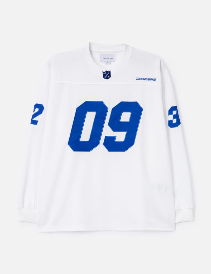 ウェア THISISNEVERTHAT football jersey white L thisisneverthat® Football Jersey - White polyester, embroidered