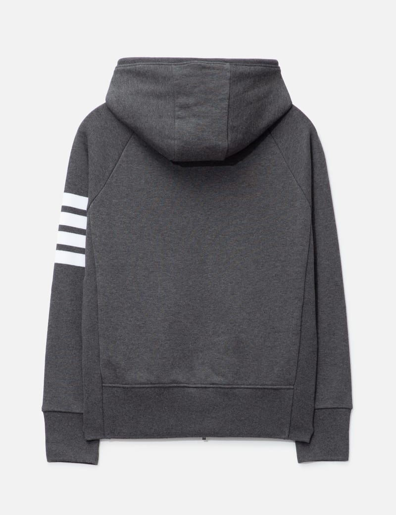 Thom Browne - Classic Loopback 4-Bar Full Zip Hoodie | HBX