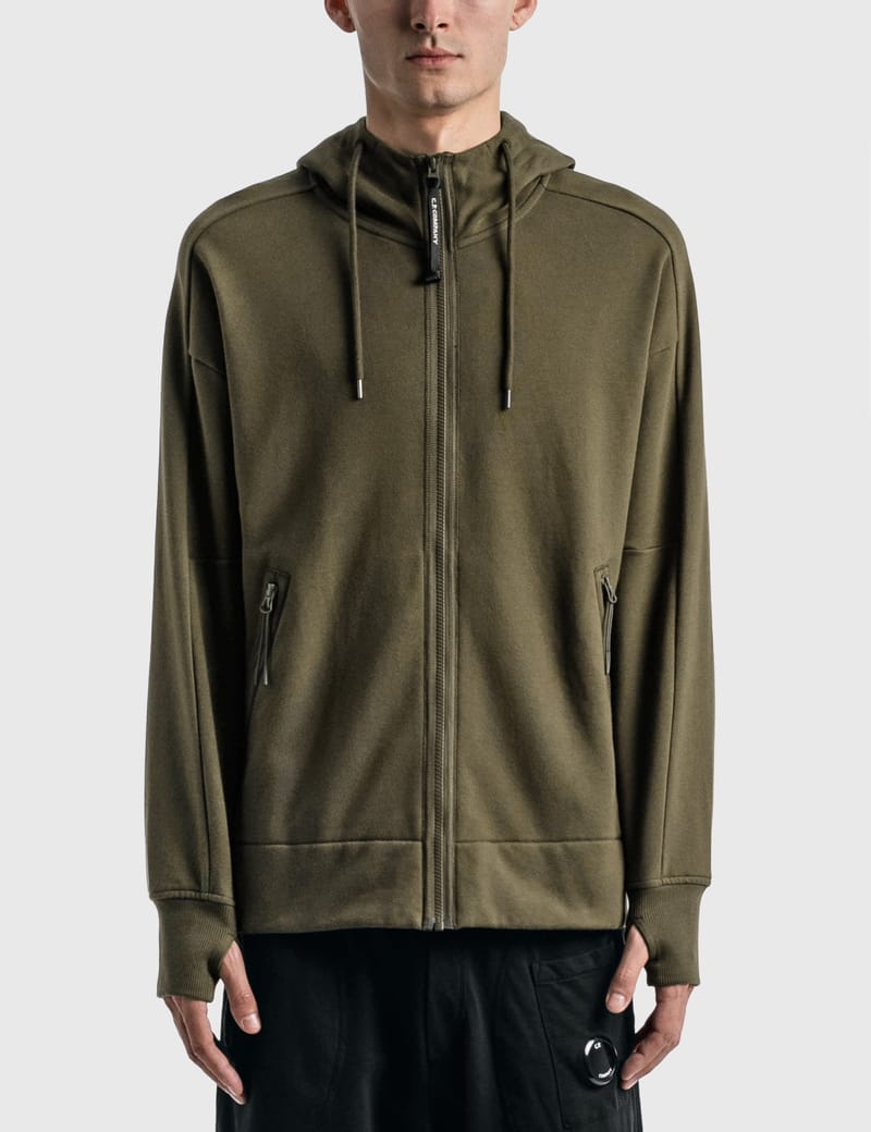 C.P. Company - Diagonal Raised Fleece Goggle Hoodie | HBX