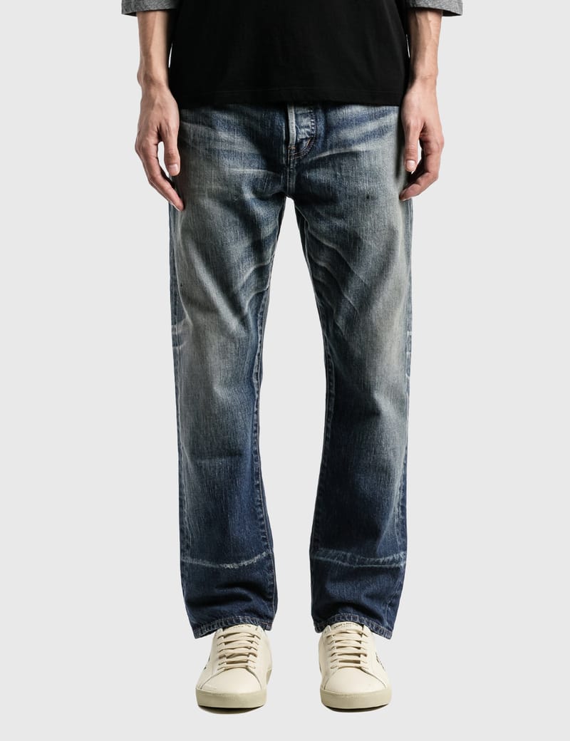 Saint Laurent - Straight-Fit Jeans In Dirty Winter Blue Denim