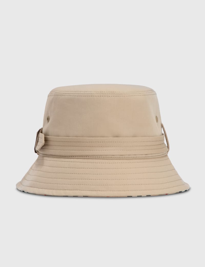 Burberry - Cotton Gabardine Belted Bucket Hat | HBX - Globally