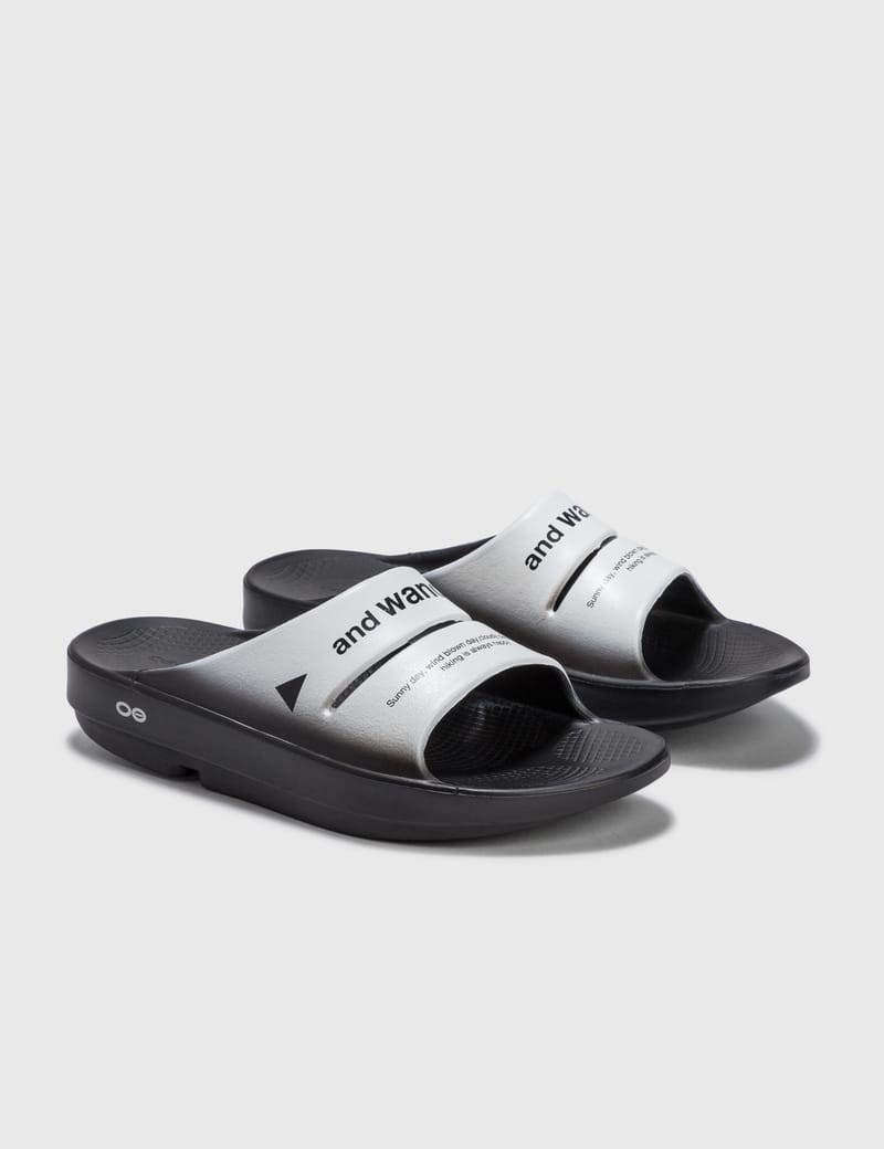 and wander - OOFOS ahh x and wander Recovery Sandals | HBX