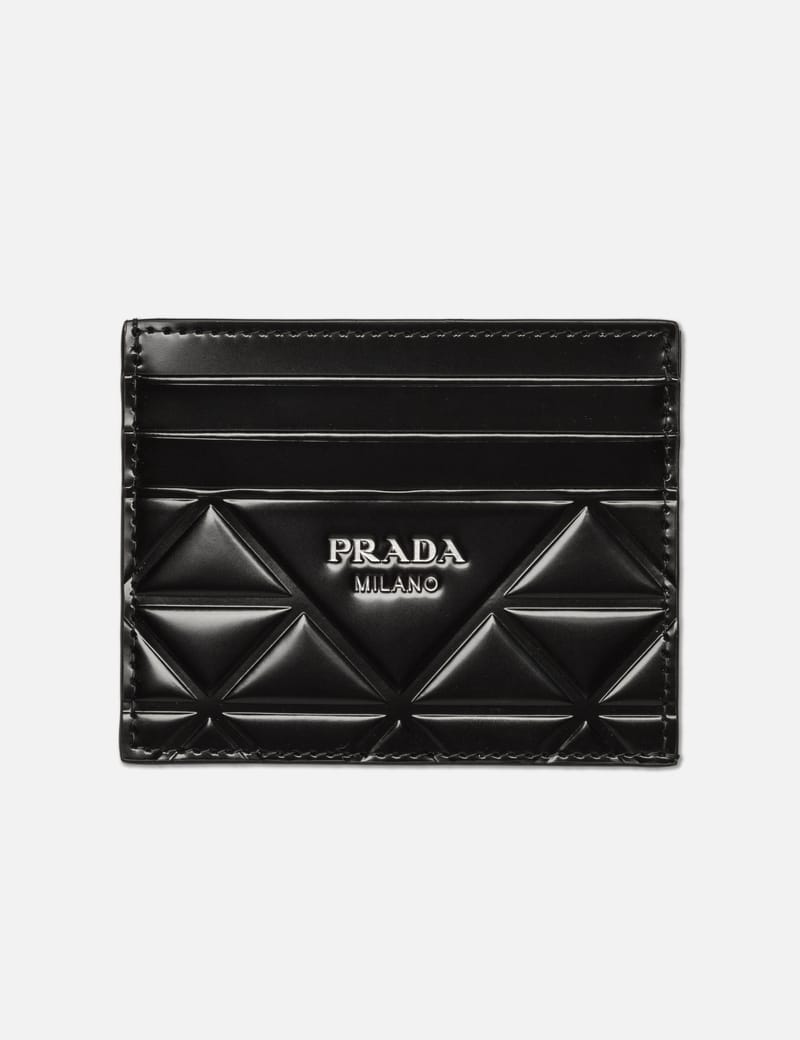 Saffiano leather credit card holder outlet prada