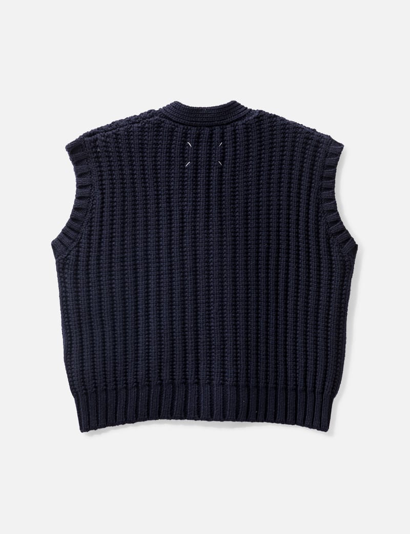 Maison Margiela - Wool Vest Cardigan | HBX