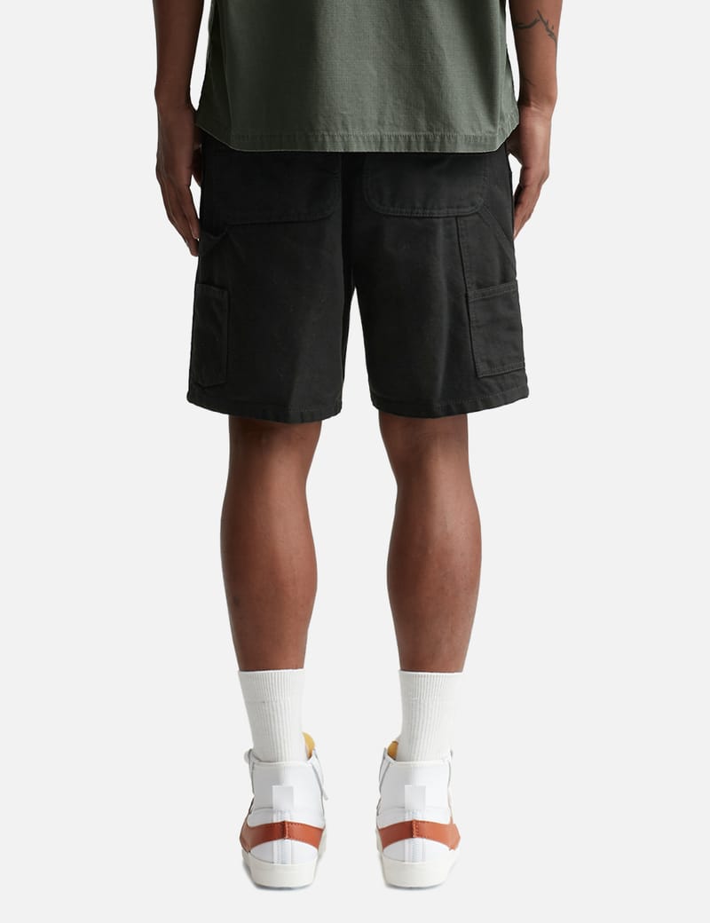 【thugclub】double knee short denim black2 Carhartt Work In Progress - Double Knee Shorts | HBX
