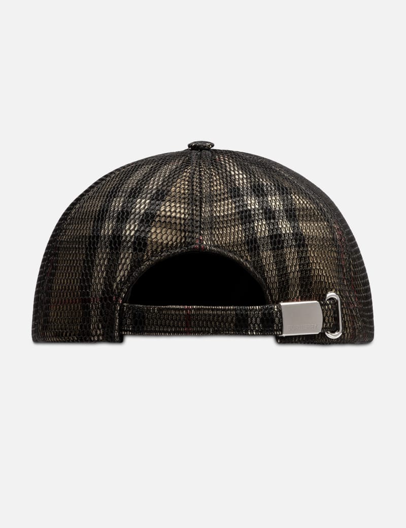 Mesh Overlay Check Baseball Cap