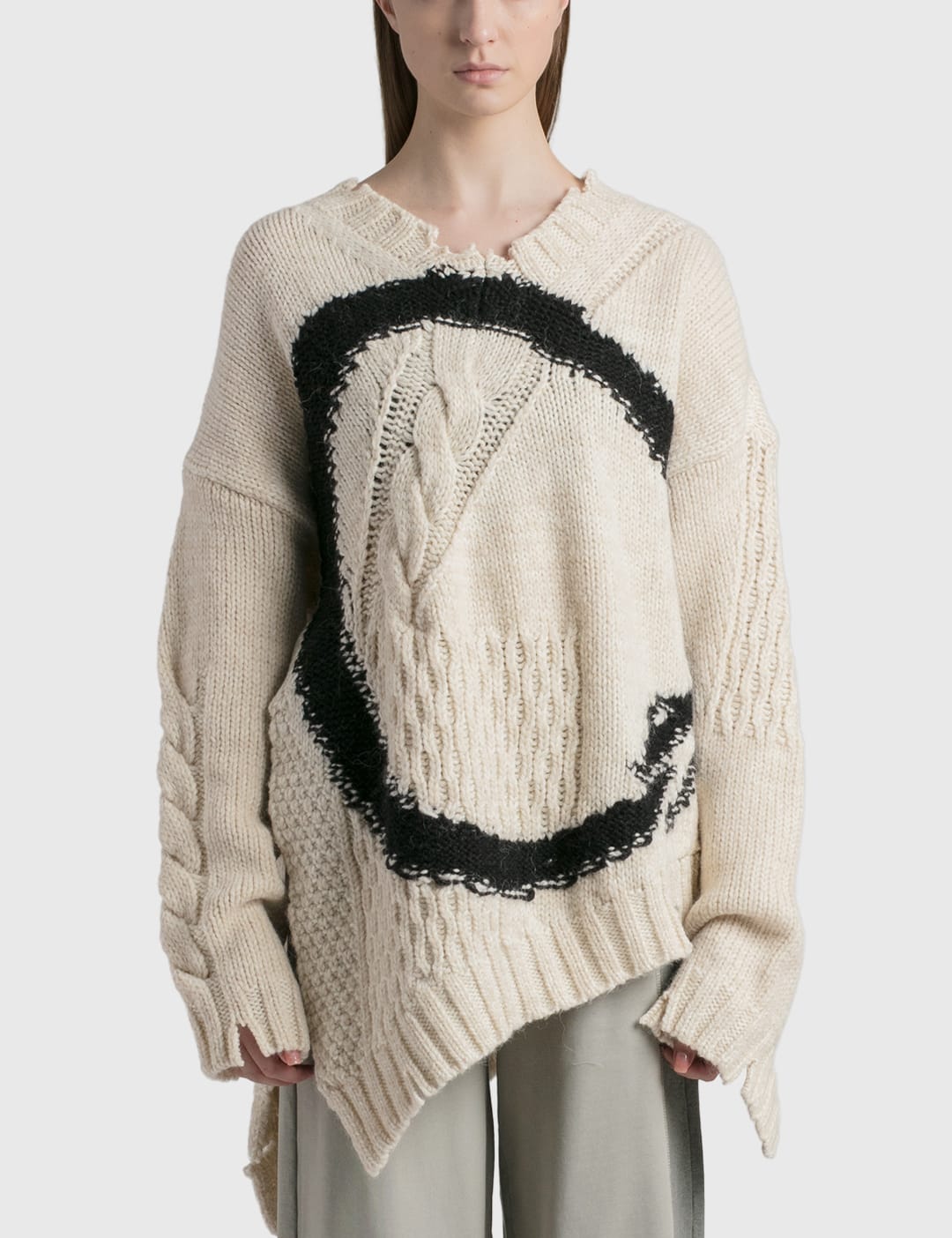MM6 Maison Margiela - Graphic Distressed Sweater | HBX 