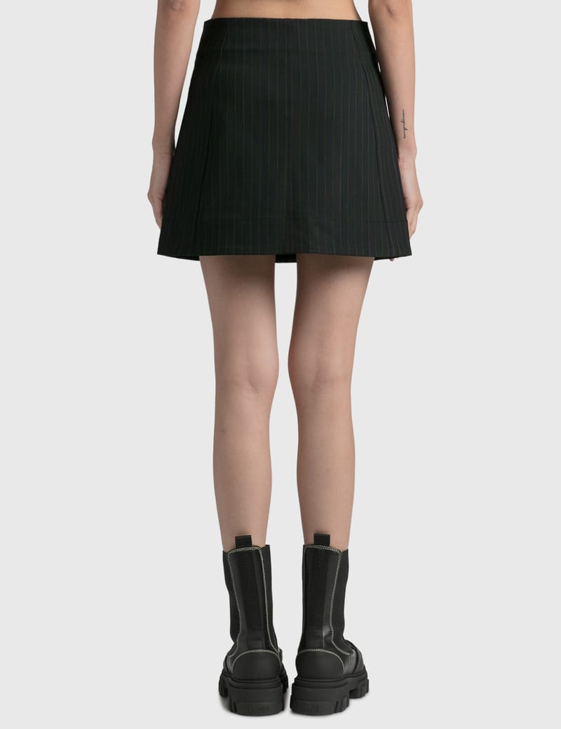 ❌値下げ不可❌GANNI ストレッチストライプミニスカート Ganni - ストライプ ミニ スカート | HBX