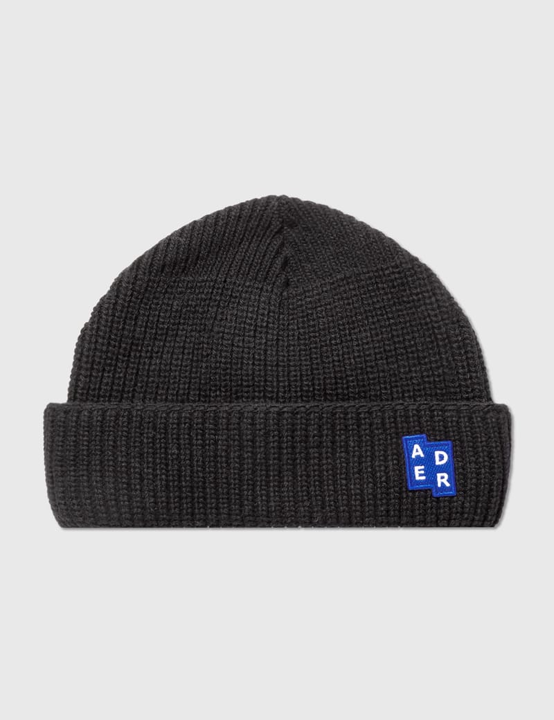 ADER ERROR ロゴビーニー 黒 org.jpg