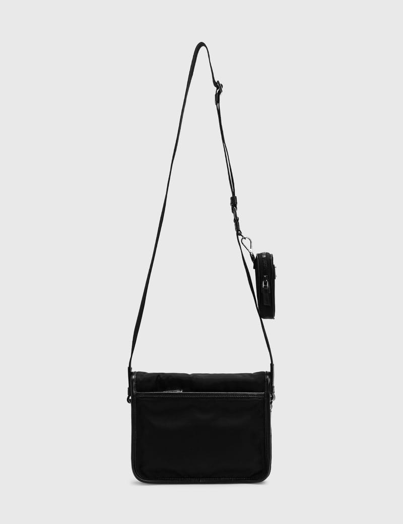 【PRADA】Re-Nylon＆レザークロスボディバッグスモール 直営店☆PRADA スモール Re-Nylon xレザー トップハンドルバッグ