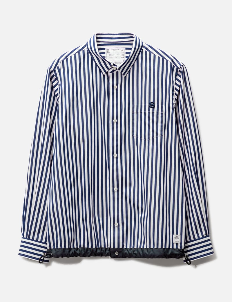 Sacai - Sacai x Thomas Mason Poplin Shirt | HBX - HYPEBEAST 為