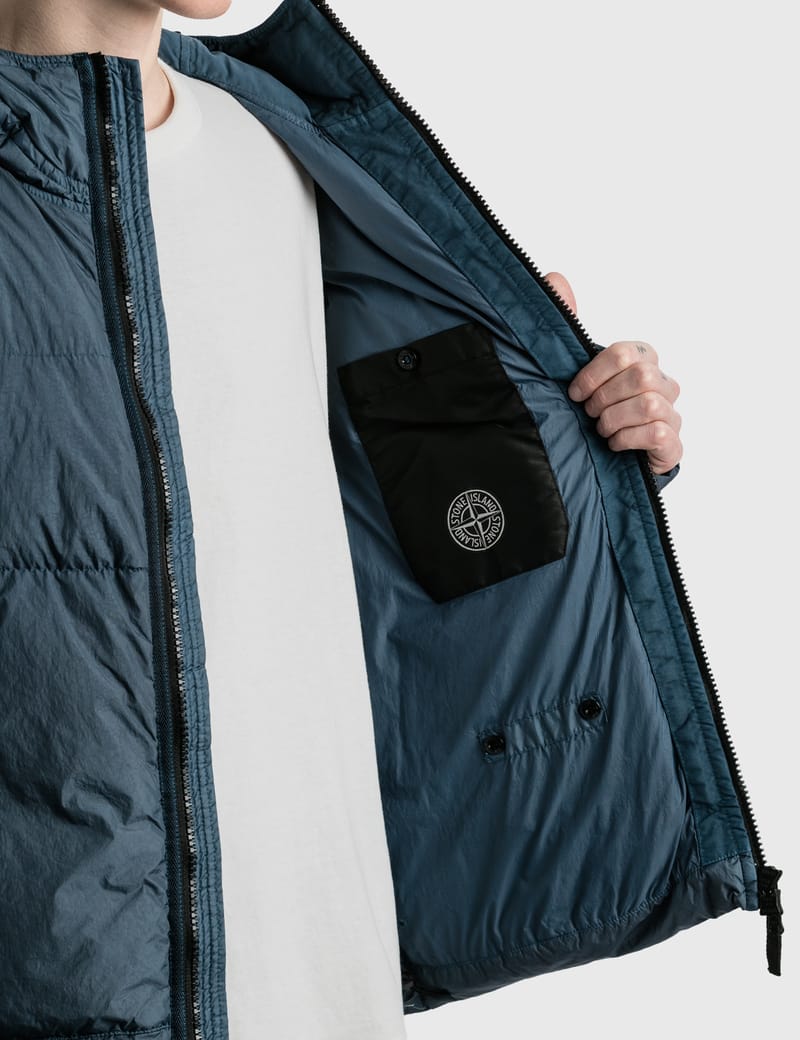 Stone Island - ガーメント ダイ クリンクル レップス パデッド ダウン