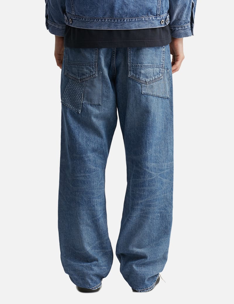 FDMTL Classic Fit Denim CS127 - 日本製洗水拼布直腳牛仔褲，細節滿載