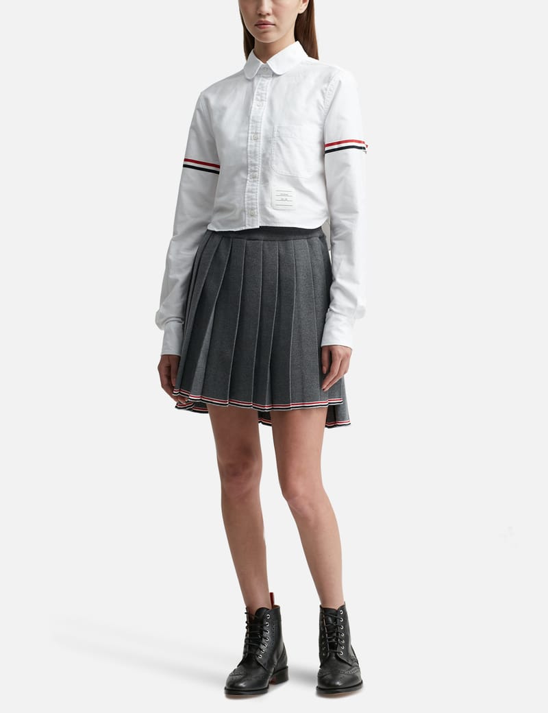 Thom Browne - Classic Cropped Round Collar Shirt | HBX - Globally