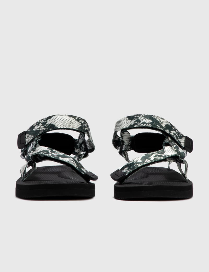 WACKO MARIA × SUICOKE BEACH SANDALS WACKO MARIA x Suicoke Snakeskin Beach Sandals | Hypebeast