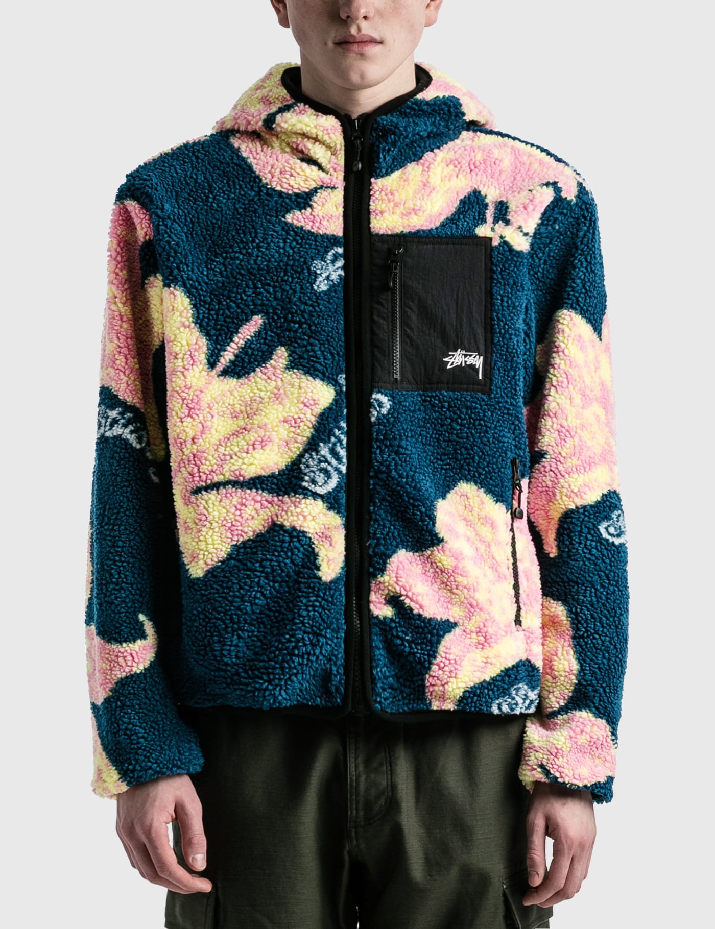 Stussy - Floral Sherpa Hood Jacket | HBX - Globally Curated 