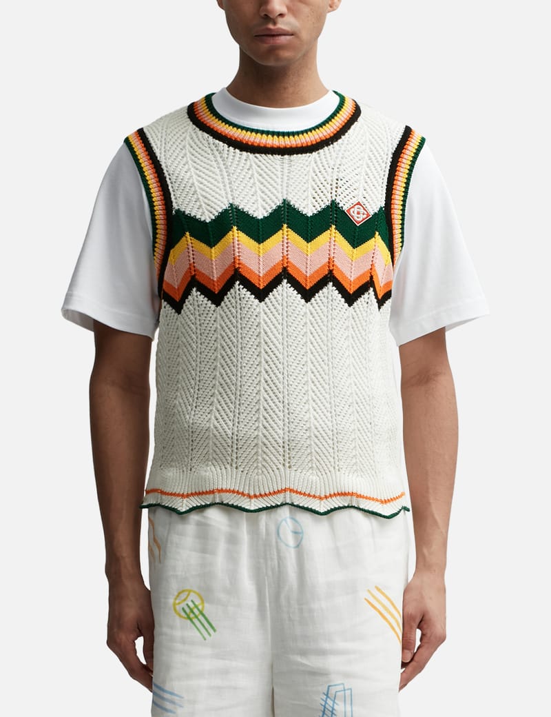 Casablanca - Chevron Lace Vest | HBX