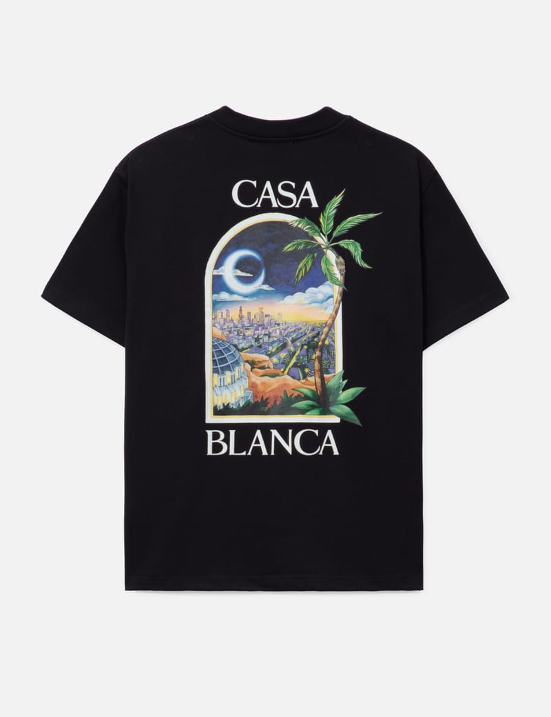 【関送無料】 Casablanca LA Night Printed ロゴ 半袖 Tシャツ Casablanca - LA Night Printed T-shirt | HBX - Globally