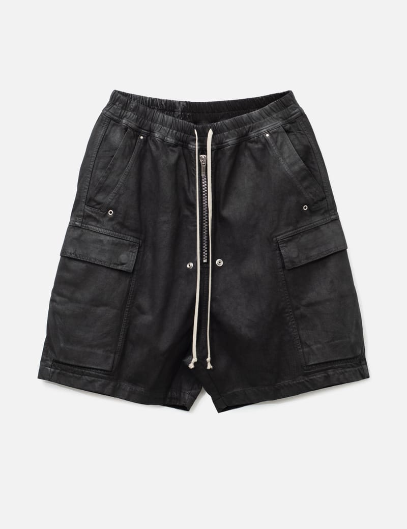 【DRKSHDW】RICK’S BELA SHORTS waxed-cargobela-shorts-black-