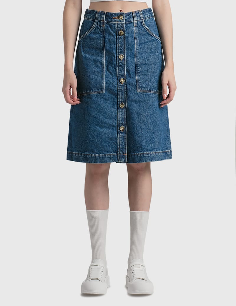 A.P.C. - Jade Denim Skirt | HBX - Globally Curated Fashion and ...