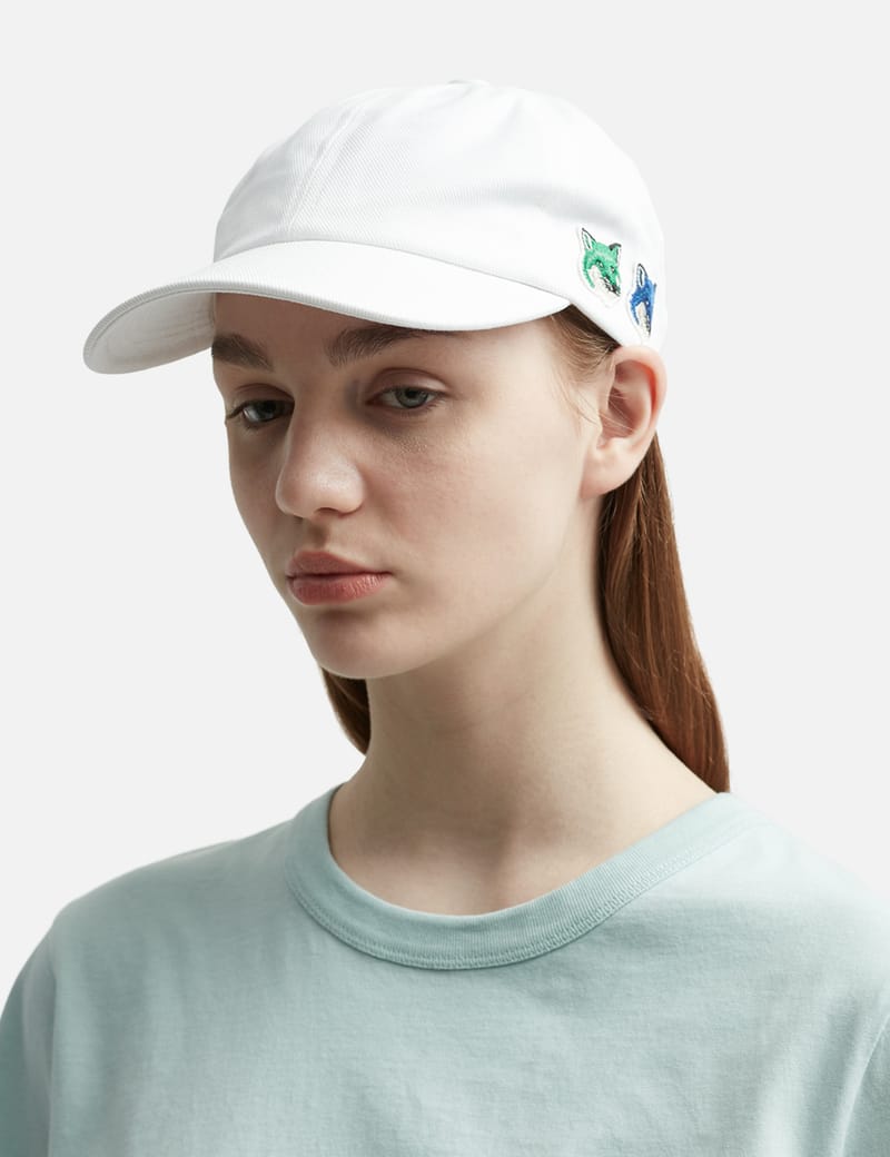 Maison Kitsune☆ SEASONAL FOX FEAD 6P CAP Maison Kitsuné - Seasonal Fox Head 6P Cap | HBX - Globally