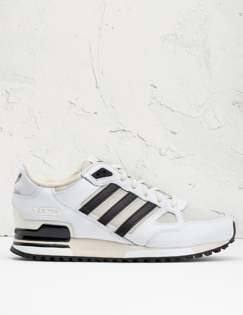 Adidas Originals White ZX 750 Shoes HBX Globally Curated