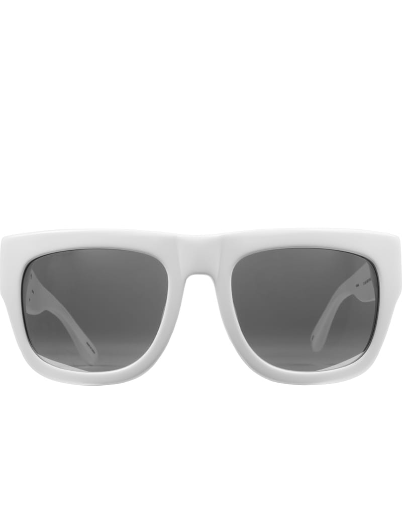 Linda Farrow - KTZ X Linda Farrow White/Silver Lens Sunglasses | HBX