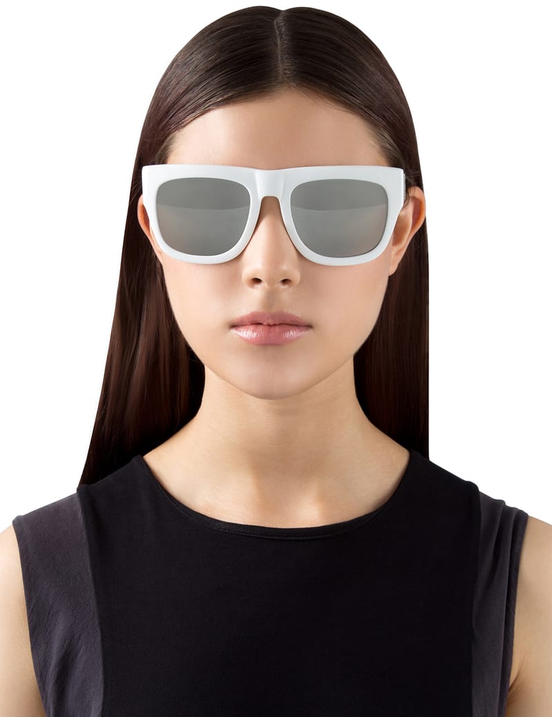 Linda Farrow - KTZ X Linda Farrow White/Silver Lens Sunglasses | HBX
